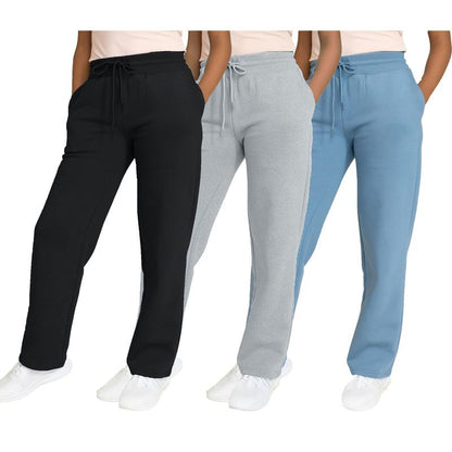 Women'S Multi Pack Heavyweight Wide Leg Loose-Fit Fleece Sweatpants (S-2XL)