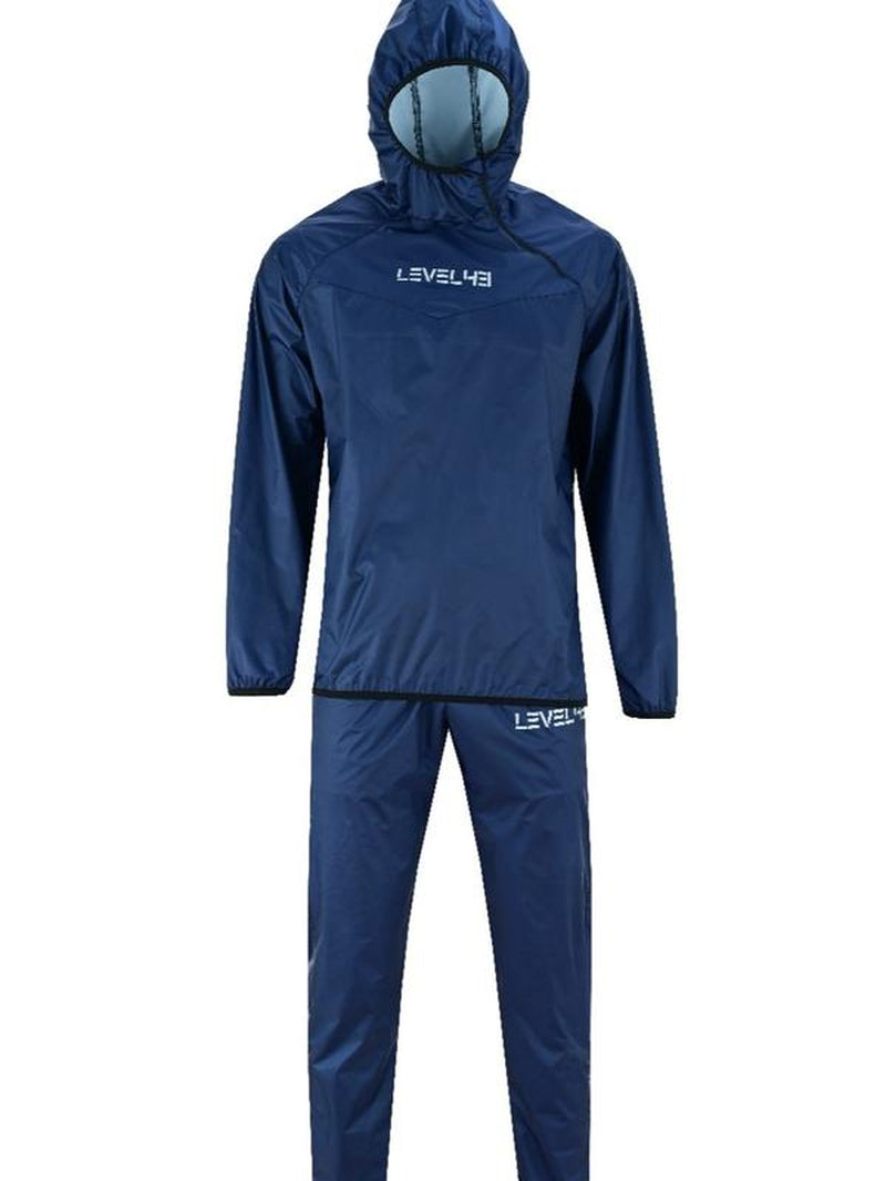 Level 43 Hooded Sauna Suit for Men and Women - anti Rip Workout Suit for Exercise Gym Fitness, Weight Loss Slimming Suit