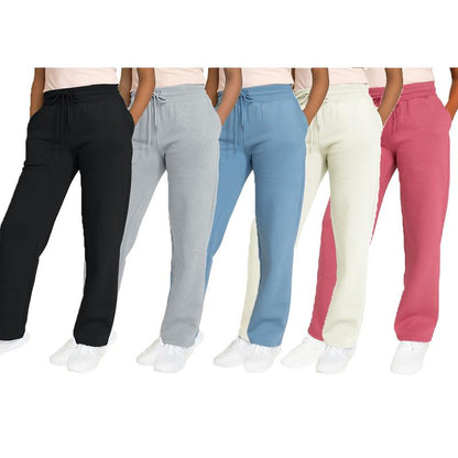 Women'S Multi Pack Heavyweight Wide Leg Loose-Fit Fleece Sweatpants (S-2XL)