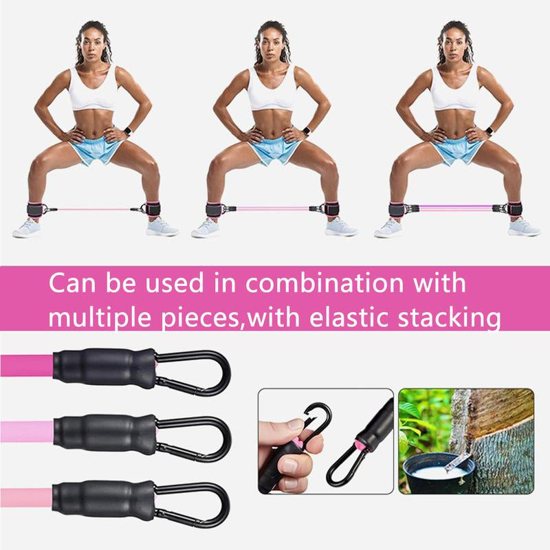 Resistance Bands, 5-Pack Ankle Band Set for Leg and Hip Training – TPE Material Band for Women Men, with Comfortable Grip, Ideal for Home Workouts, Exercise Equipment,Yoga Gym Fitness, Adjustable