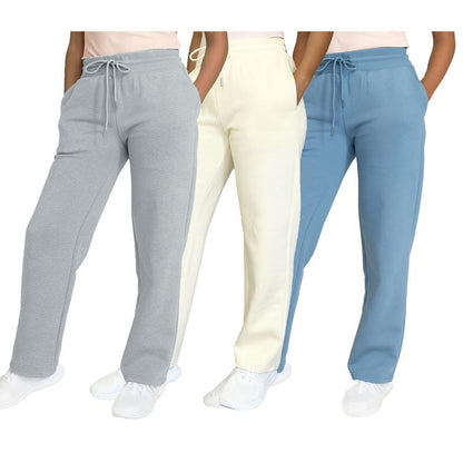 Women'S Multi Pack Heavyweight Wide Leg Loose-Fit Fleece Sweatpants (S-2XL)