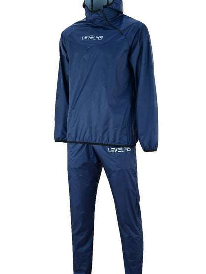 Level 43 Hooded Sauna Suit for Men and Women - anti Rip Workout Suit for Exercise Gym Fitness, Weight Loss Slimming Suit