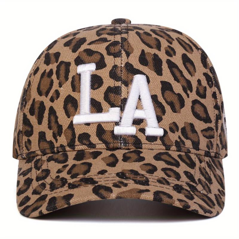 Unisex Letter Embroidered Leopard Baseball Cap Outdoor Sport Adjustable Sunscreen Leisure Hat Spring Autumn Travel Tourism Beach Vacation Tiktokshopblackfriday